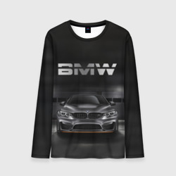 Мужской лонгслив 3D BMW серебро