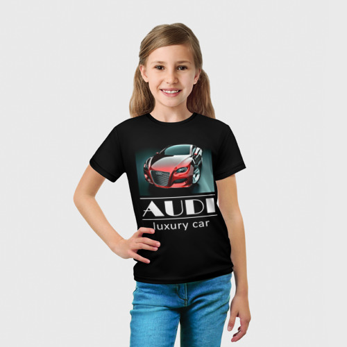 Детская футболка 3D AUDI luxury car, цвет 3D печать - фото 5