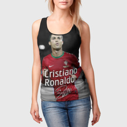 Женская майка 3D Криштиану Роналду - фото 2