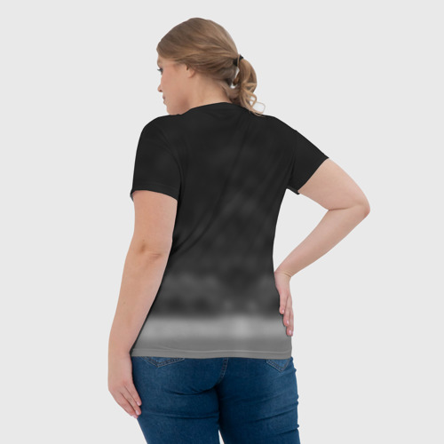 Женская футболка 3D с принтом Криштиану Роналду, вид сзади #2