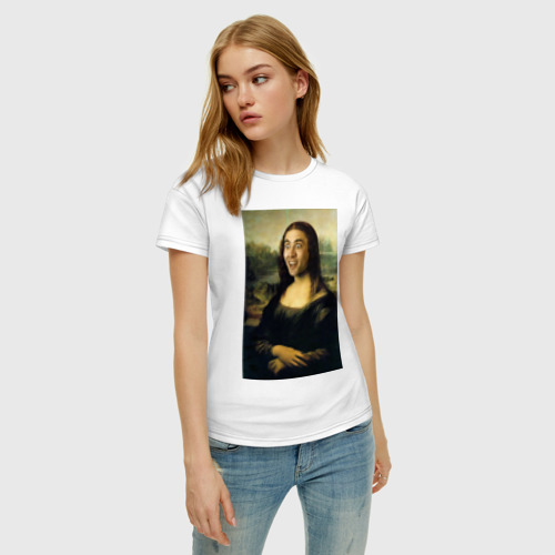 Женская футболка хлопок Кейдж 2, цвет белый - фото 3
