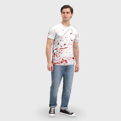 Мужская футболка 3D Брызги, цвет 3D печать - фото 5