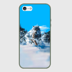 Чехол для iPhone 5/5S матовый Волчья охота
