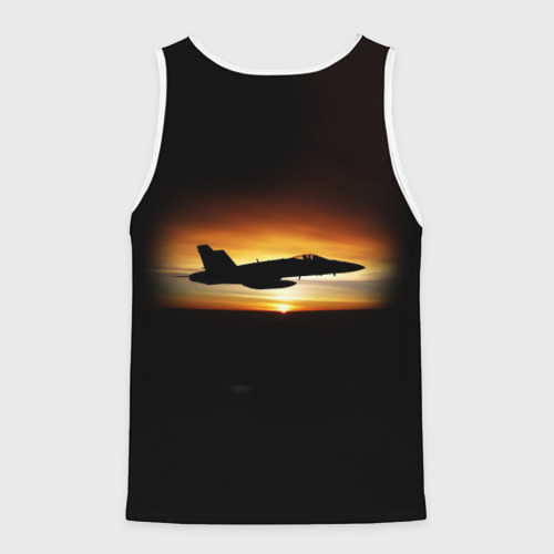 Мужская майка 3D Истребитель Су-57 на закате, цвет 3D печать - фото 2