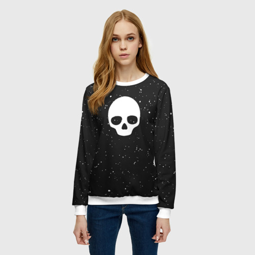 Женский свитшот 3D Black Milk Skull Classic - фото 3