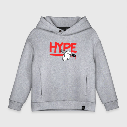 Детское худи Oversize хлопок Hype Hands, цвет меланж