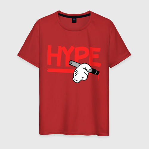 Мужская футболка хлопок Hype Hands, цвет красный