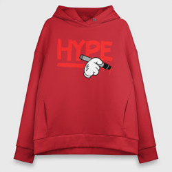 Женское худи Oversize хлопок Hype Hands