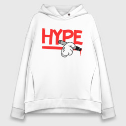 Женское худи Oversize хлопок Hype Hands