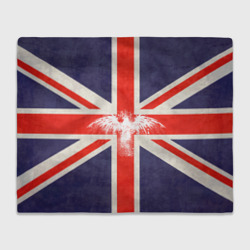 Плед 3D Флаг Англии с белым орлом