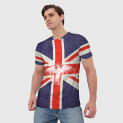 Мужская футболка 3D Флаг Англии с белым орлом - фото 2