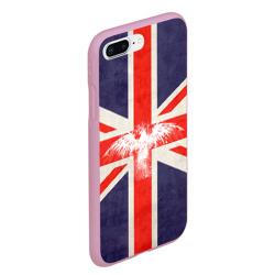Чехол для iPhone 7Plus/8 Plus матовый Флаг Англии с белым орлом - фото 2