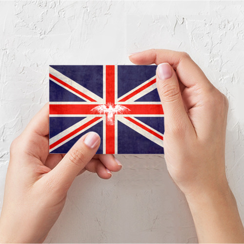 Поздравительная открытка Флаг Англии с белым орлом, цвет белый - фото 3