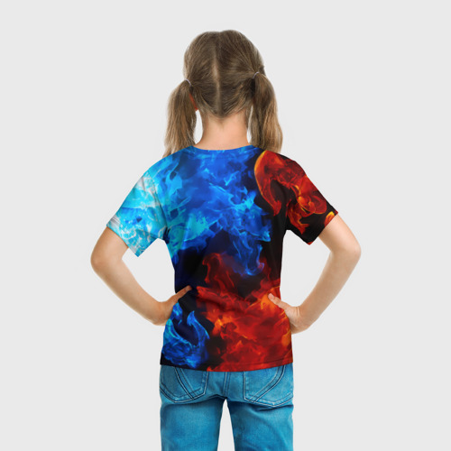 Детская футболка 3D Огненный оскал - фото 6