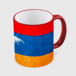 Кружка с полной запечаткой Флаг Армении с белым орлом