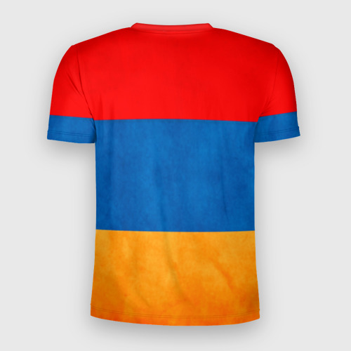 Мужская футболка 3D Slim Флаг Армении с белым орлом, цвет 3D печать - фото 2