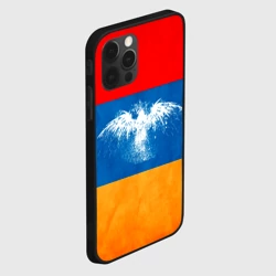 Чехол для iPhone 12 Pro Флаг Армении с белым орлом - фото 2