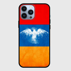 Чехол для iPhone 13 Pro Max Флаг Армении с белым орлом