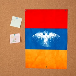 Постер Флаг Армении с белым орлом - фото 2