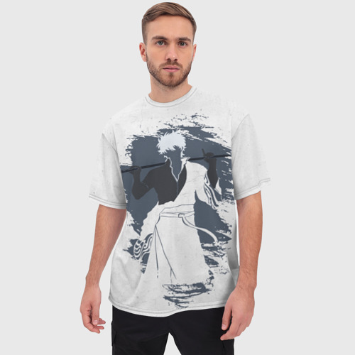 Мужская футболка oversize 3D Гинтама Гинтоки, цвет 3D печать - фото 3