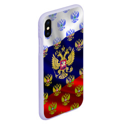 Чехол для iPhone XS Max матовый Россыпь гербов РФ - фото 2