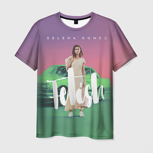 Мужская футболка 3D с принтом Selena Gomez, вид спереди #2