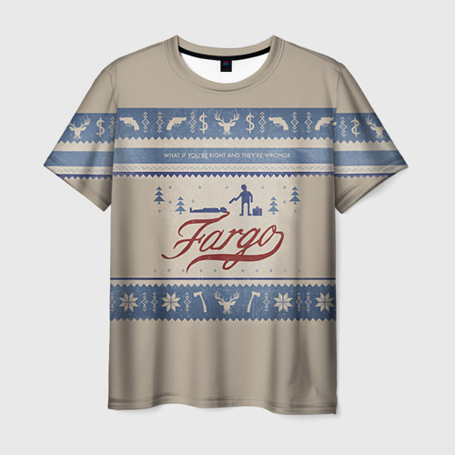 Мужская футболка с принтом Fargo, вид спереди №1