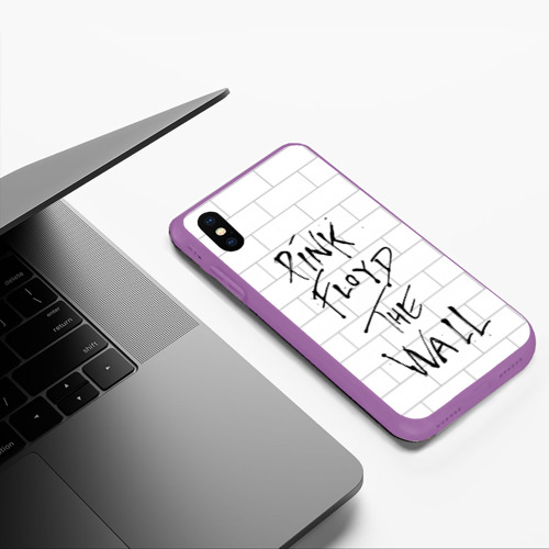 Чехол для iPhone XS Max матовый The Wall, цвет фиолетовый - фото 5