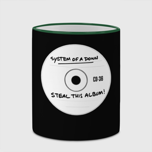 Кружка с полной запечаткой Steal this album, цвет Кант зеленый - фото 4