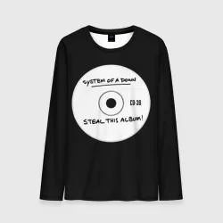 Мужской лонгслив 3D Steal this album