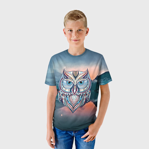 Детская футболка 3D Сова, цвет 3D печать - фото 3