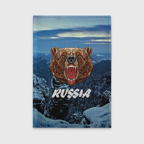 Обложка для автодокументов Russian bear, цвет черный