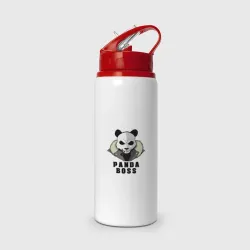 Бутылка для воды с трубочкой Panda Boss