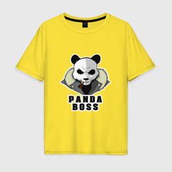 Мужская футболка хлопок Oversize Panda Boss