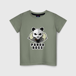 Детская футболка хлопок Panda Boss