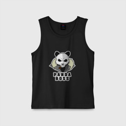 Детская майка хлопок Panda Boss