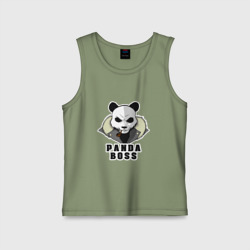 Детская майка хлопок Panda Boss