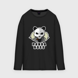 Мужской лонгслив oversize хлопок Panda Boss