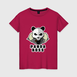 Женская футболка хлопок Panda Boss