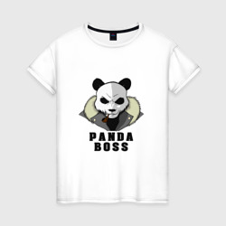 Женская футболка хлопок Panda Boss