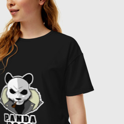 Женская футболка хлопок Oversize Panda Boss - фото 2