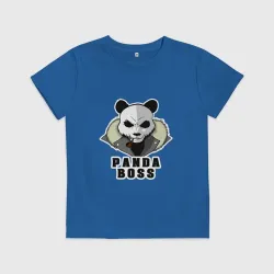 Детская футболка хлопок Panda Boss