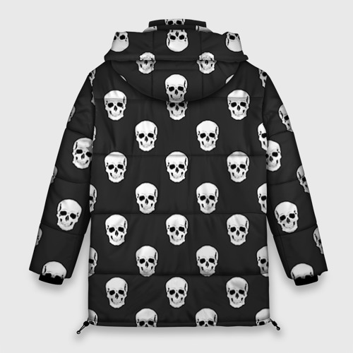 Женская зимняя куртка Oversize Черепа, цвет черный - фото 2