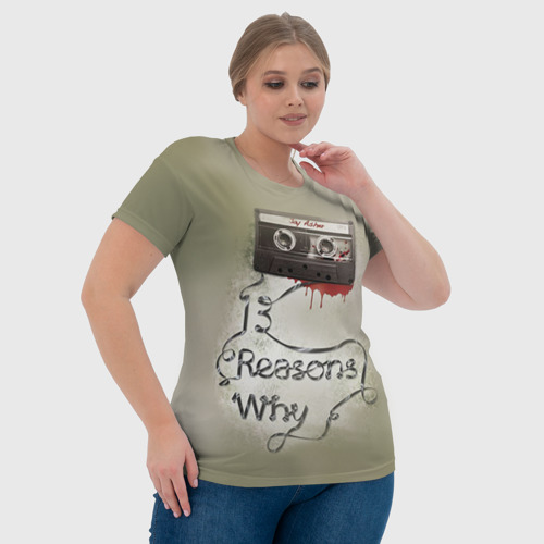 Женская футболка 3D с принтом 13 reason why, фото #4