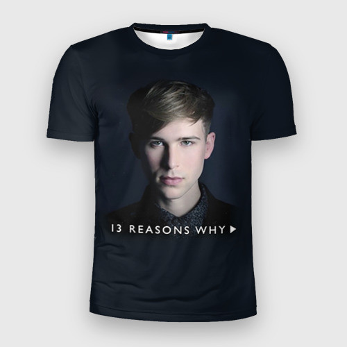 Мужская футболка 3D Slim 13 reason why, цвет 3D печать