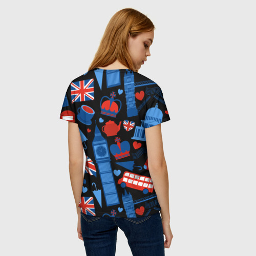 Женская футболка 3D Великобритания, цвет 3D печать - фото 4