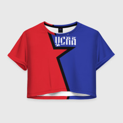 Женская футболка Crop-top 3D ЦСКА