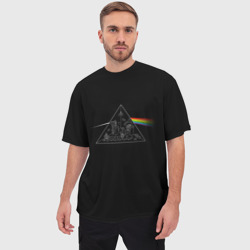 Мужская футболка oversize 3D Pink Floyd Make Rainbow - фото 2