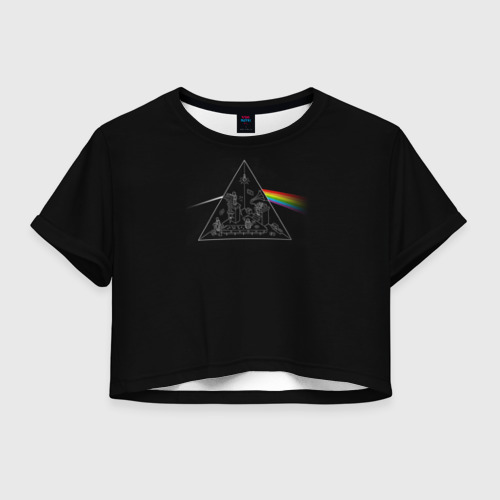 Женская футболка Crop-top 3D Pink Floyd Make Rainbow, цвет 3D печать