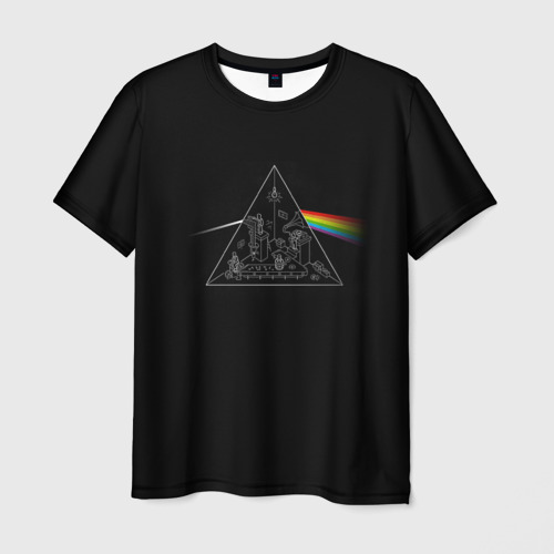 Мужская футболка 3D Pink Floyd Make Rainbow, цвет 3D печать